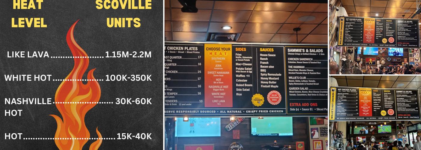 Willie's Hot Chicken Menu