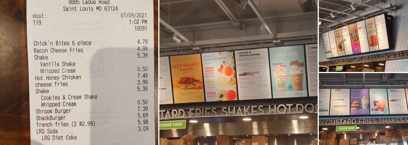 Shake Shack Ladue Crossing Menu