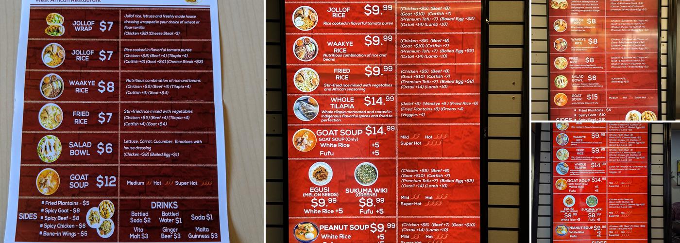 House of Jollof Menu