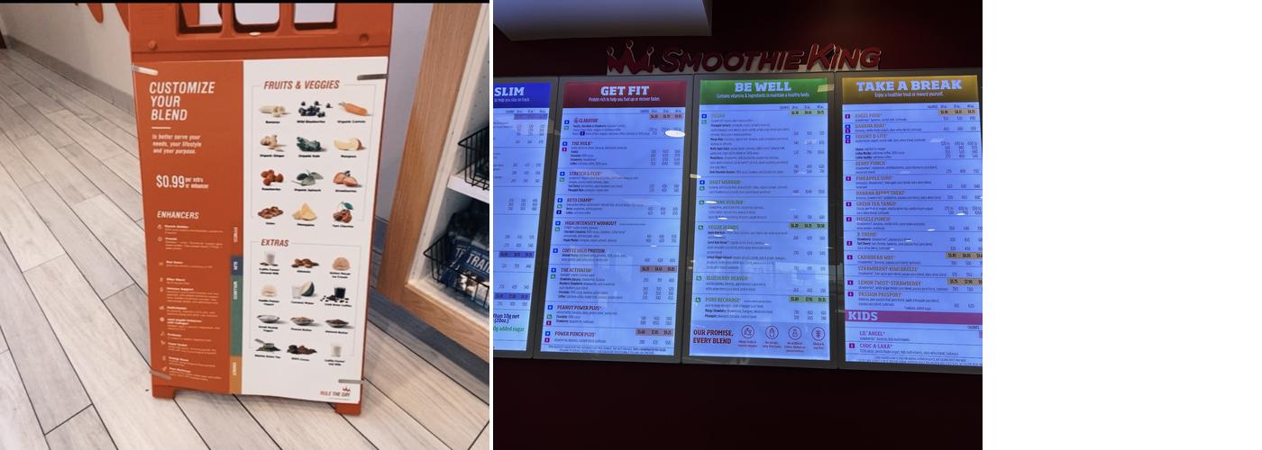 Smoothie King Menu