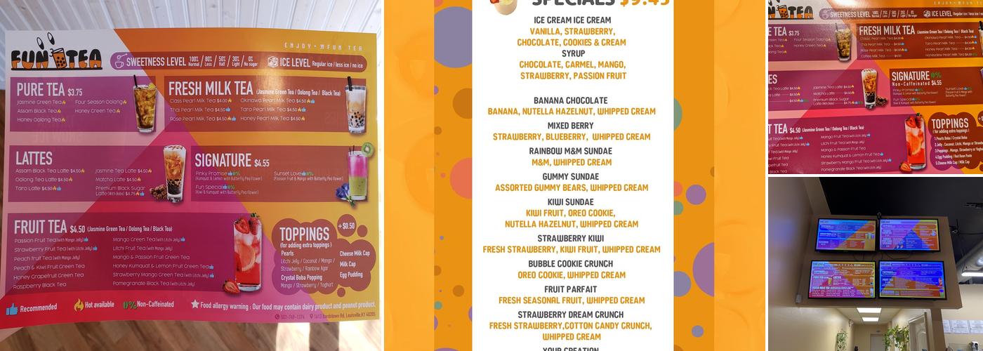 Fun Boba Tea Menu