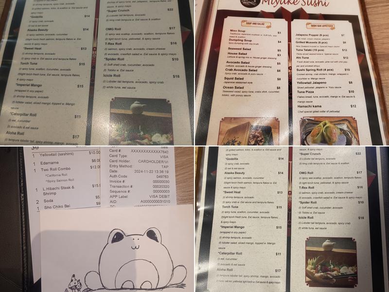 Miyake Sushi House Grill Menu