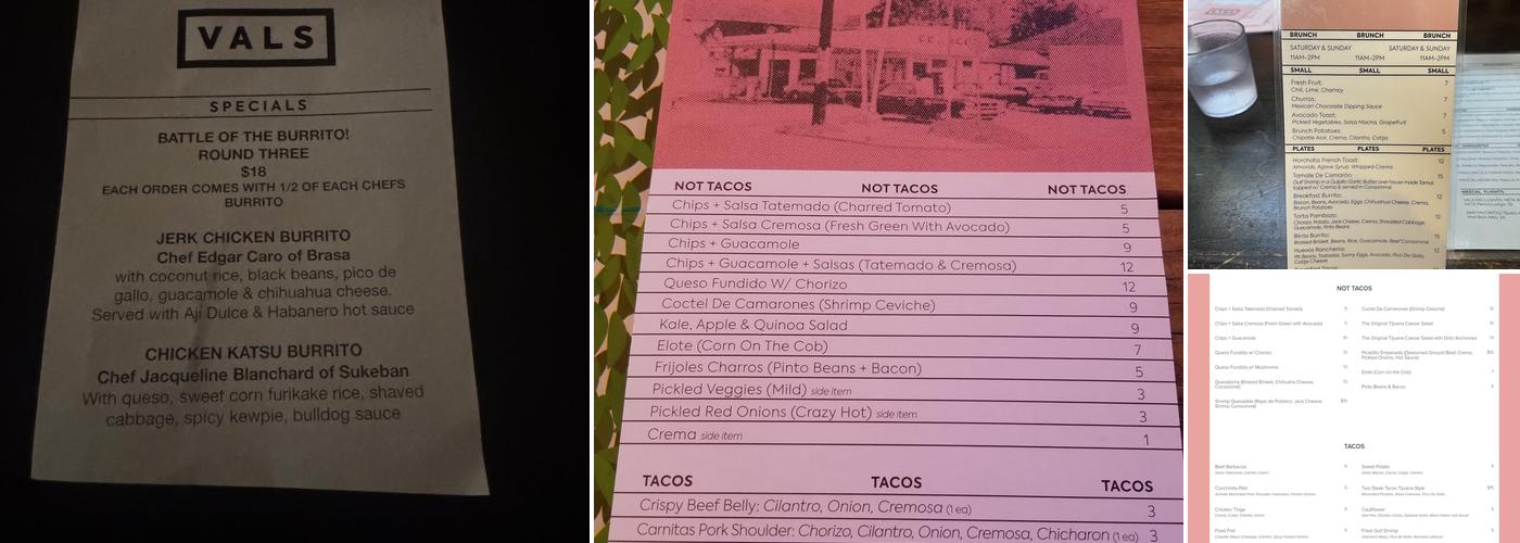 Vals Menu