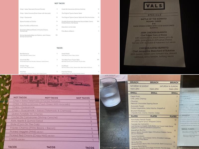 Vals Menu
