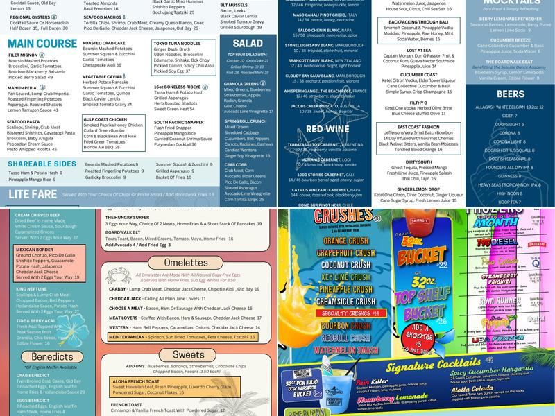 Coastal Salt Menu