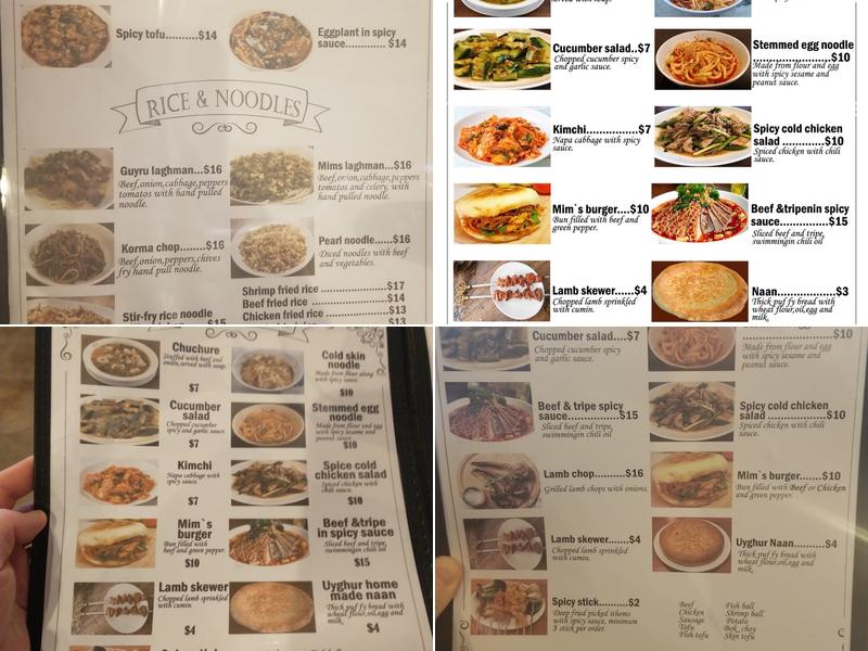 Mim's Food - Uyghur Cuisine Menu