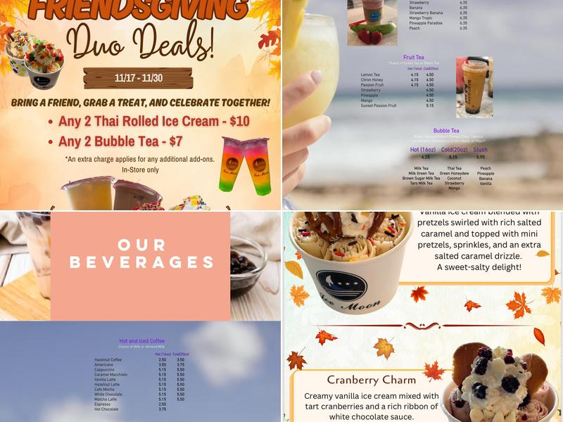 Ice Moon Menu