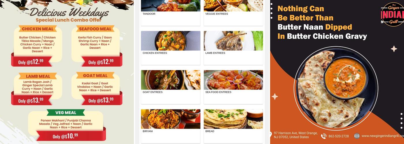 New Ginger Indian Grill Menu