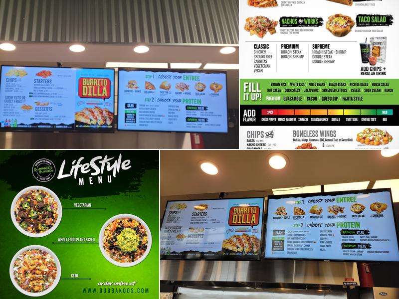 Bubbakoo's Burritos Menu