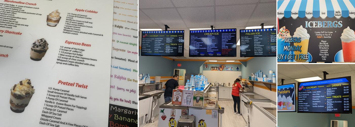 Ralph's Famous Italian Ices & ice cream Menu