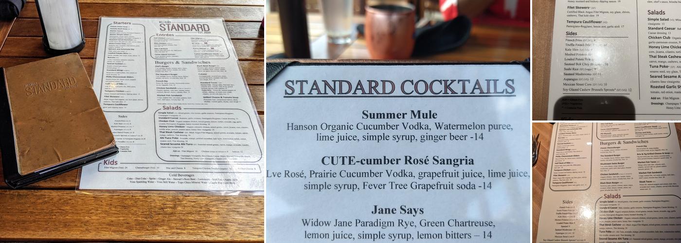 Millburn Standard Menu