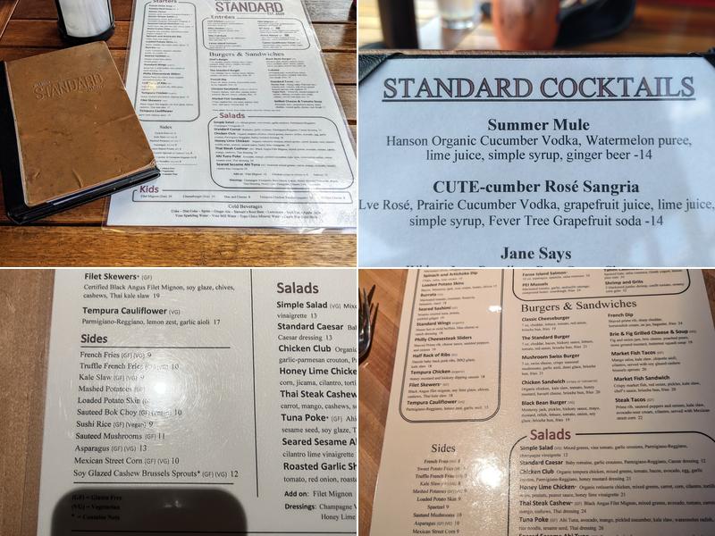 Millburn Standard Menu