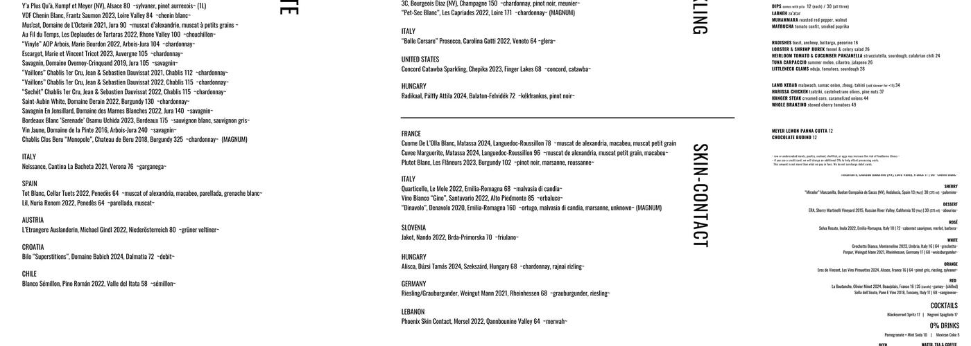 Sami & Susu Menu