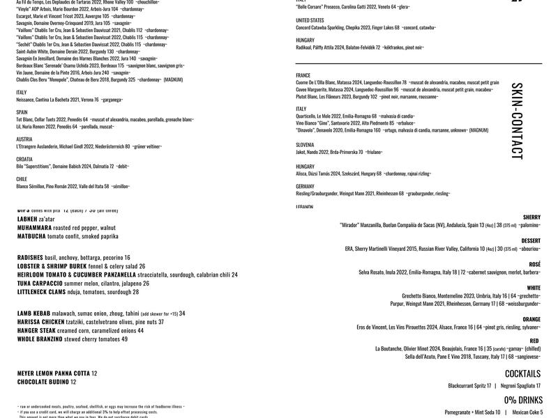 Sami & Susu Menu