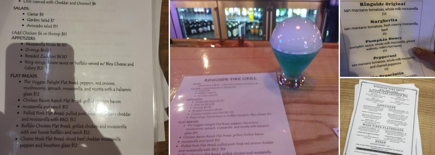 Ringside Fire Grill Menu