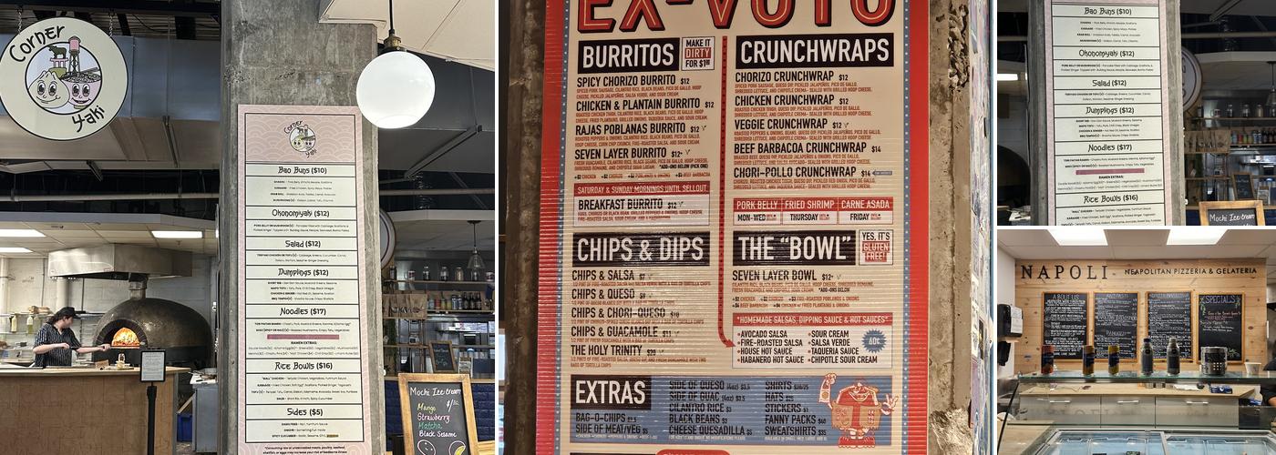 Durham Food Hall Menu