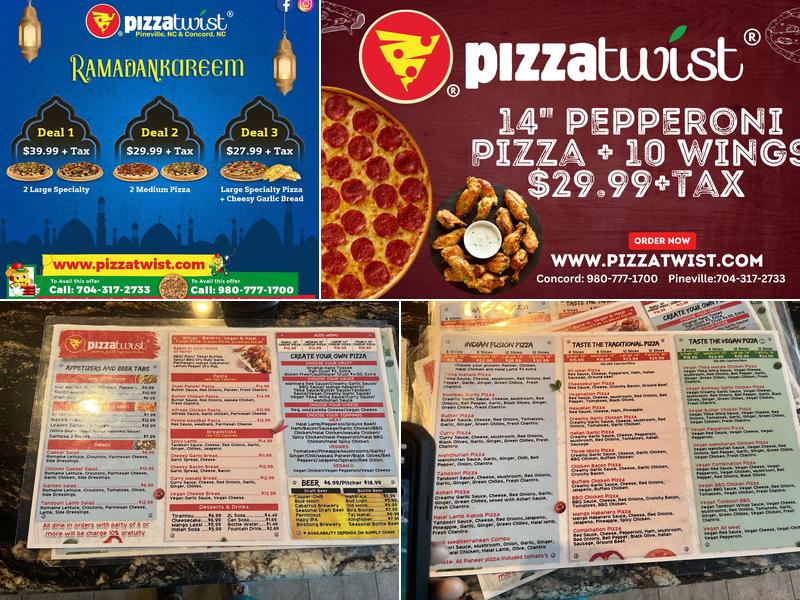 Pizza Twist Menu