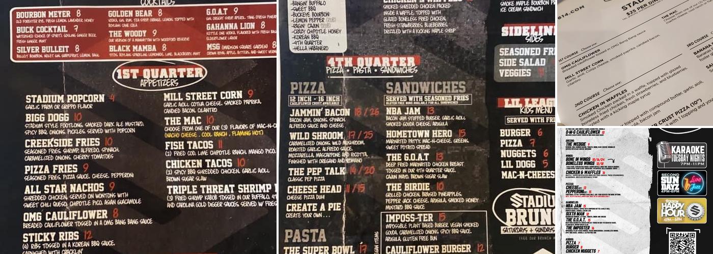 STADIUM Menu