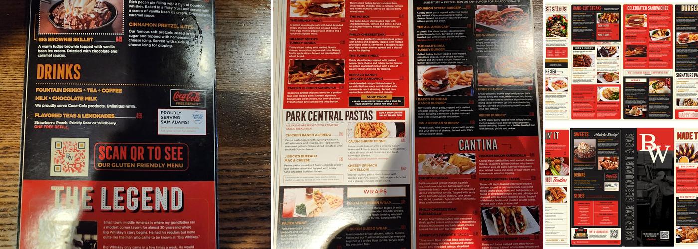 Big Whiskey's American Restaurant & Bar Tulsa Menu