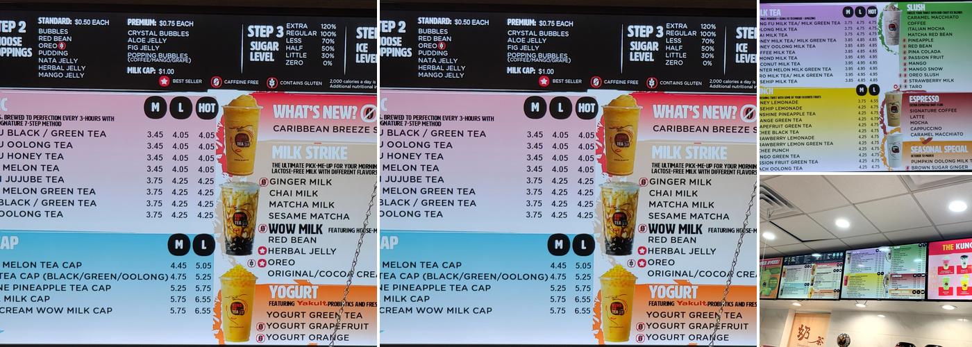 Kung Fu Tea Menu