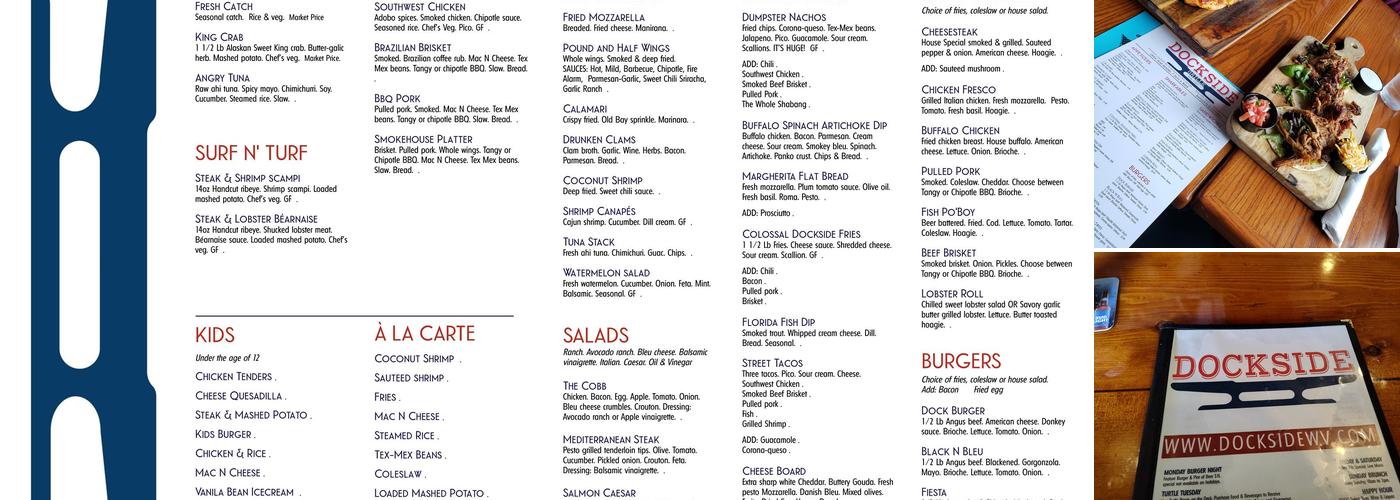 Dockside Grille Menu
