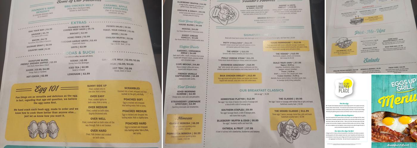 Eggs Up Grill Menu