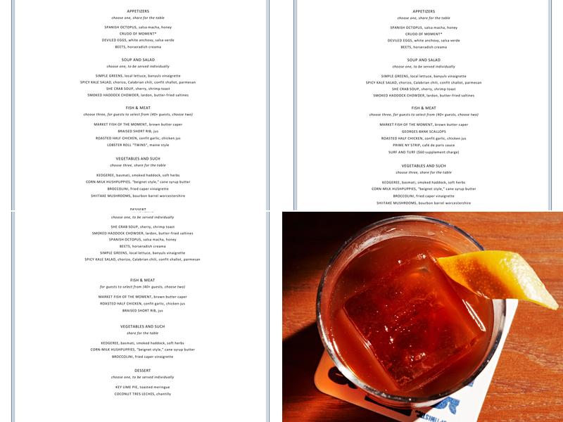 The Optimist Menu