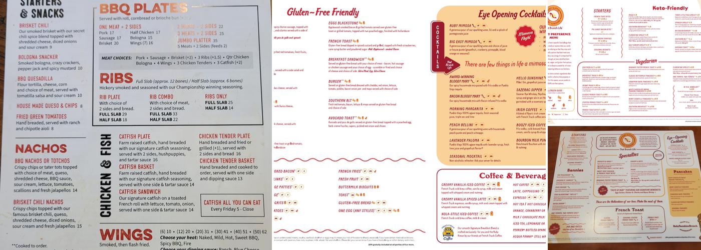 Ruby Sunshine Menu