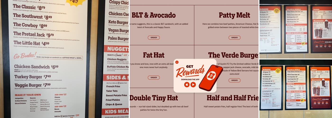 Hat Creek Burger Company Menu