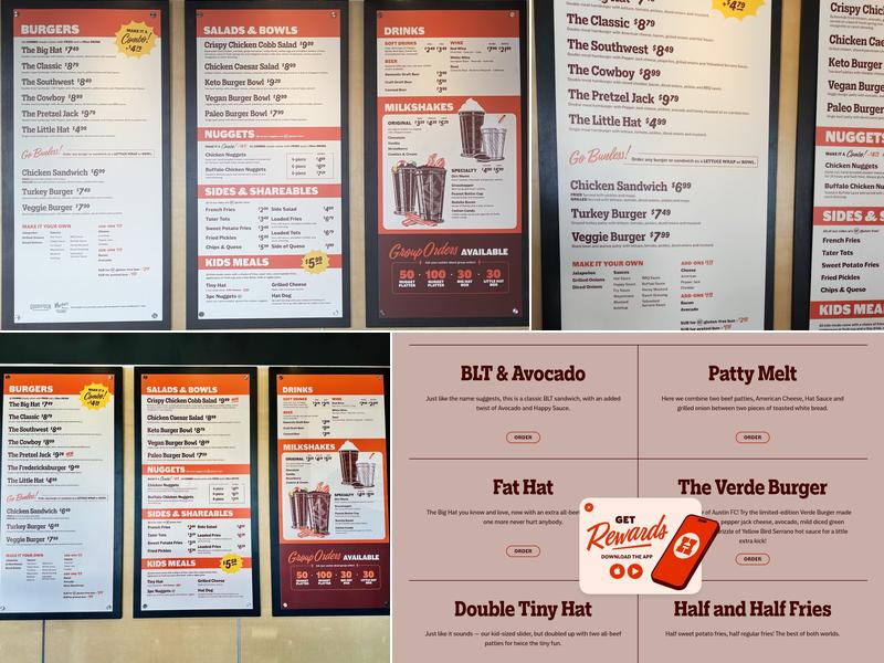 Hat Creek Burger Company Menu