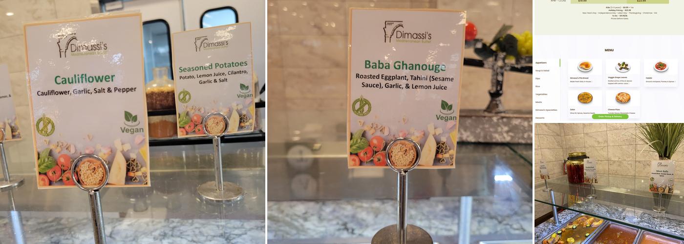 Dimassi's Mediterranean Buffet Menu
