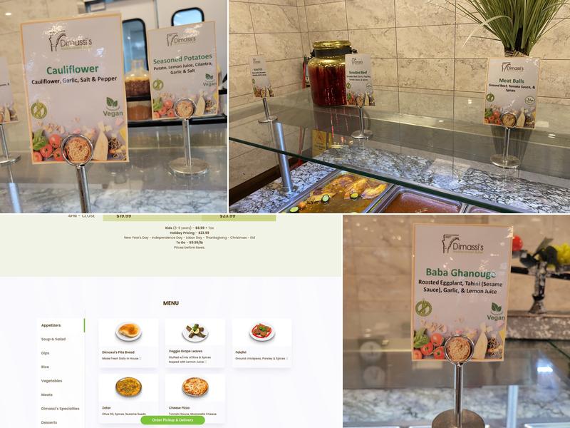 Dimassi's Mediterranean Buffet Menu