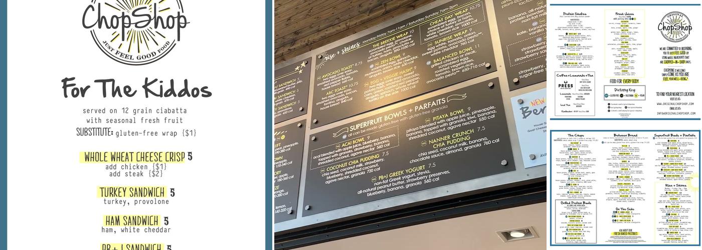 Original ChopShop Menu