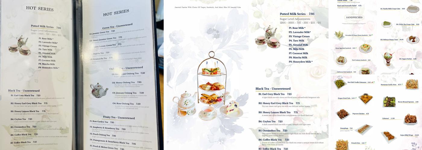 Proper Rose Garden Menu