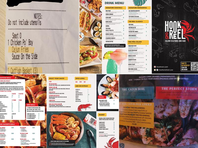 Hook & Reel Cajun Seafood & Bar Menu
