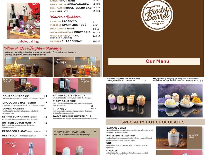 Frosty Barrel Menu