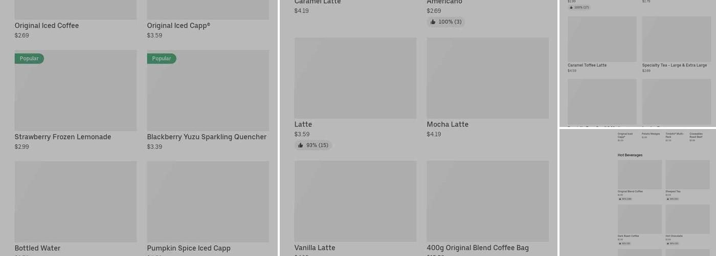 Tim Hortons Menu