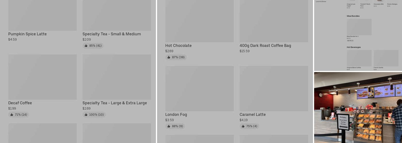 Tim Hortons Menu