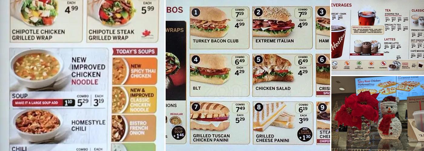 Tim Hortons Menu