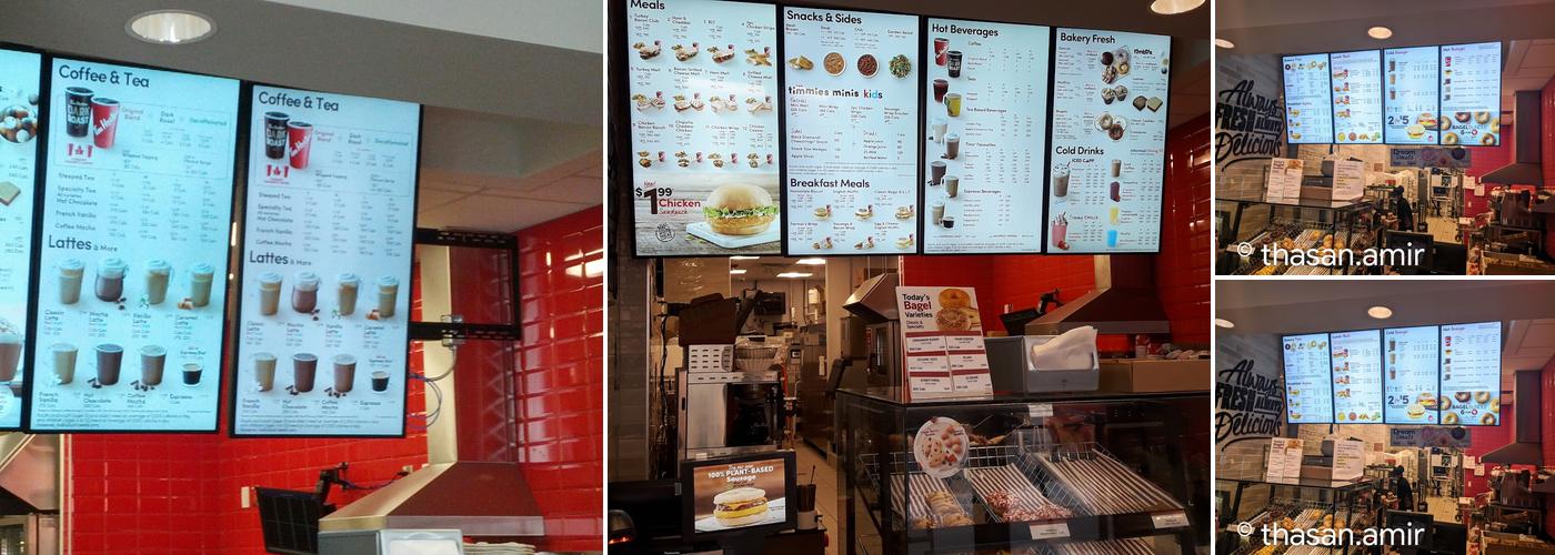 Tim Hortons Menu