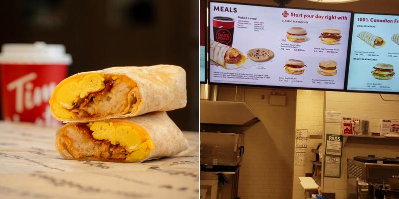 Tim Hortons Menu