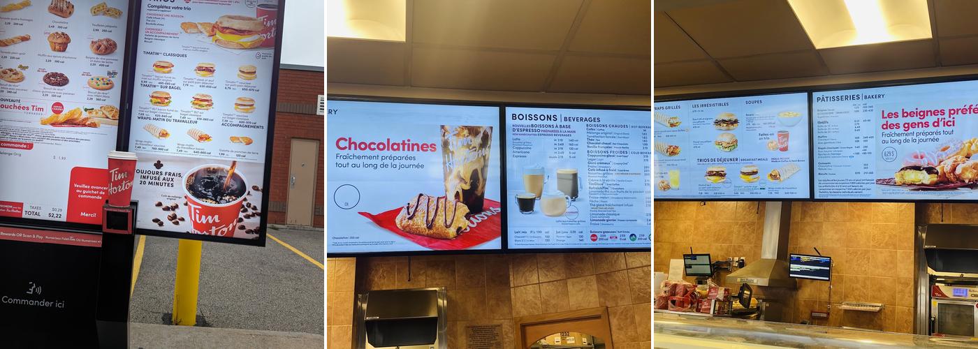 Tim Hortons Menu