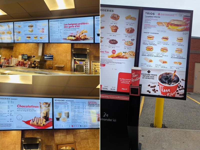 Tim Hortons Menu