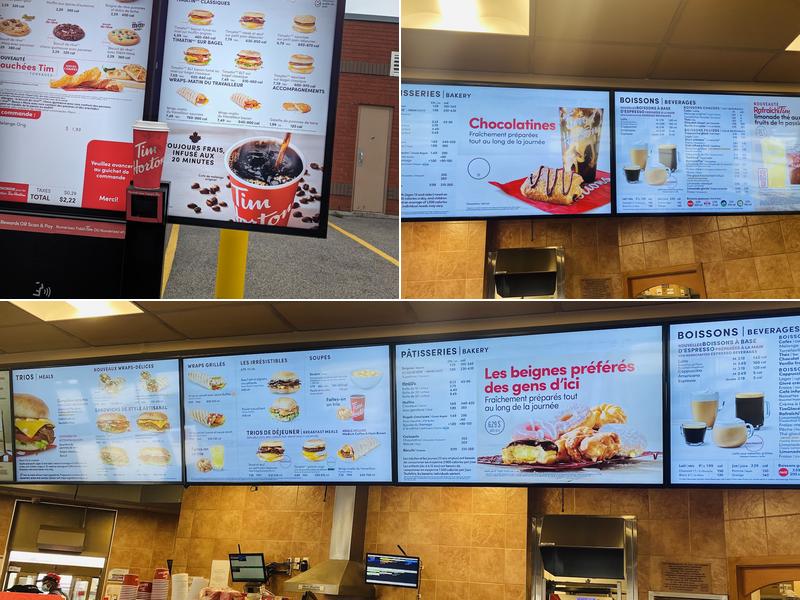 Tim Hortons Menu