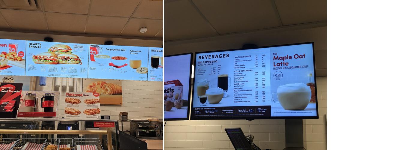 Tim Hortons Menu