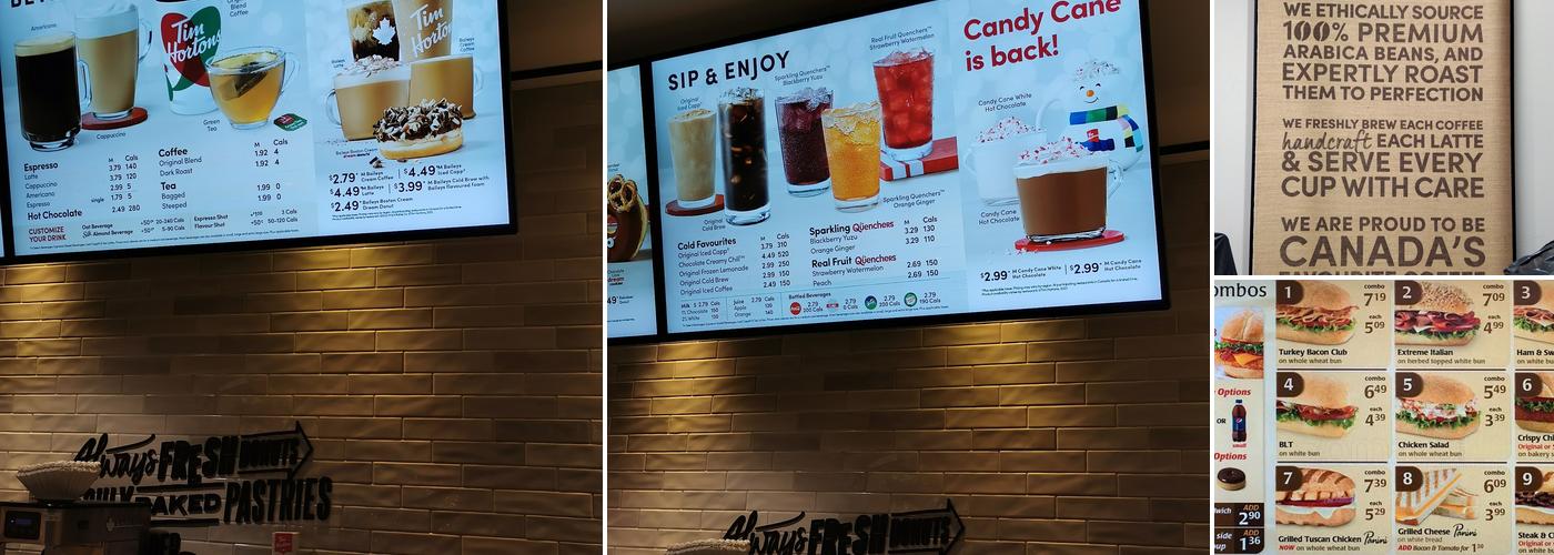 Tim Hortons Menu