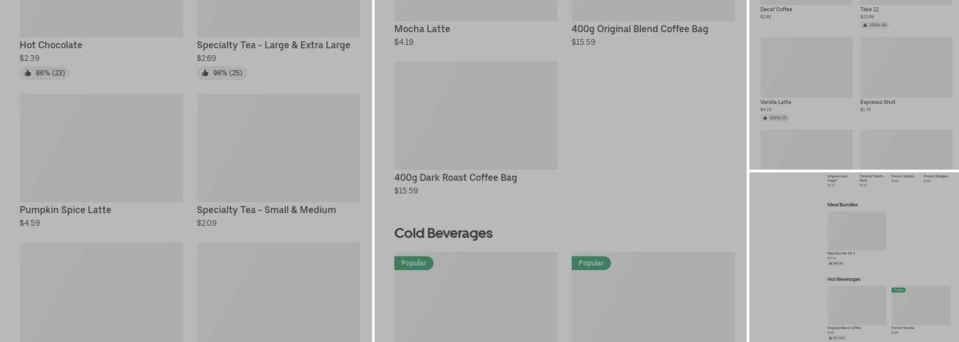 Tim Hortons Menu