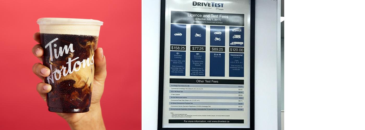 Tim Hortons Menu