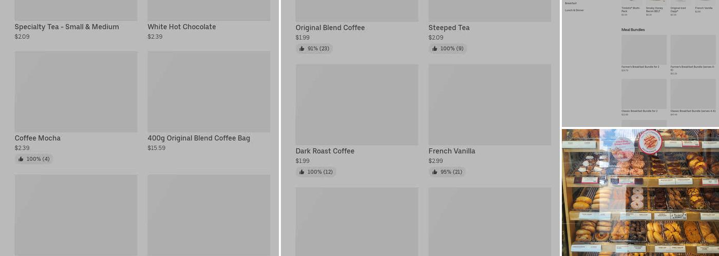 Tim Hortons Menu