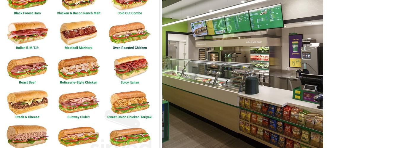 Subway Menu